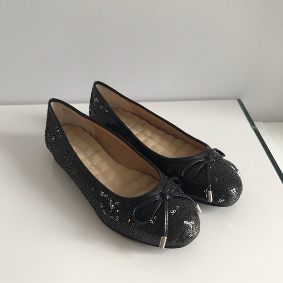 Joan Boyce Vintage Black Sequins Flats Bow Tie Women’s Shoes Y2K - Picture 16 of 16